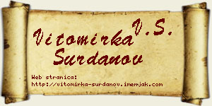 Vitomirka Surdanov vizit kartica